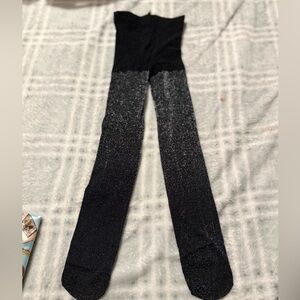 Wild Fable Black and Silver Glitter Tights